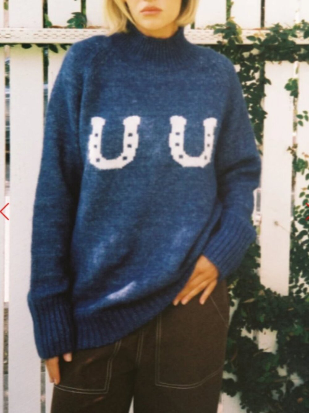 Cory Turtleneck Horseshoes Blue - Lisa Says Gah NWT - M/L only